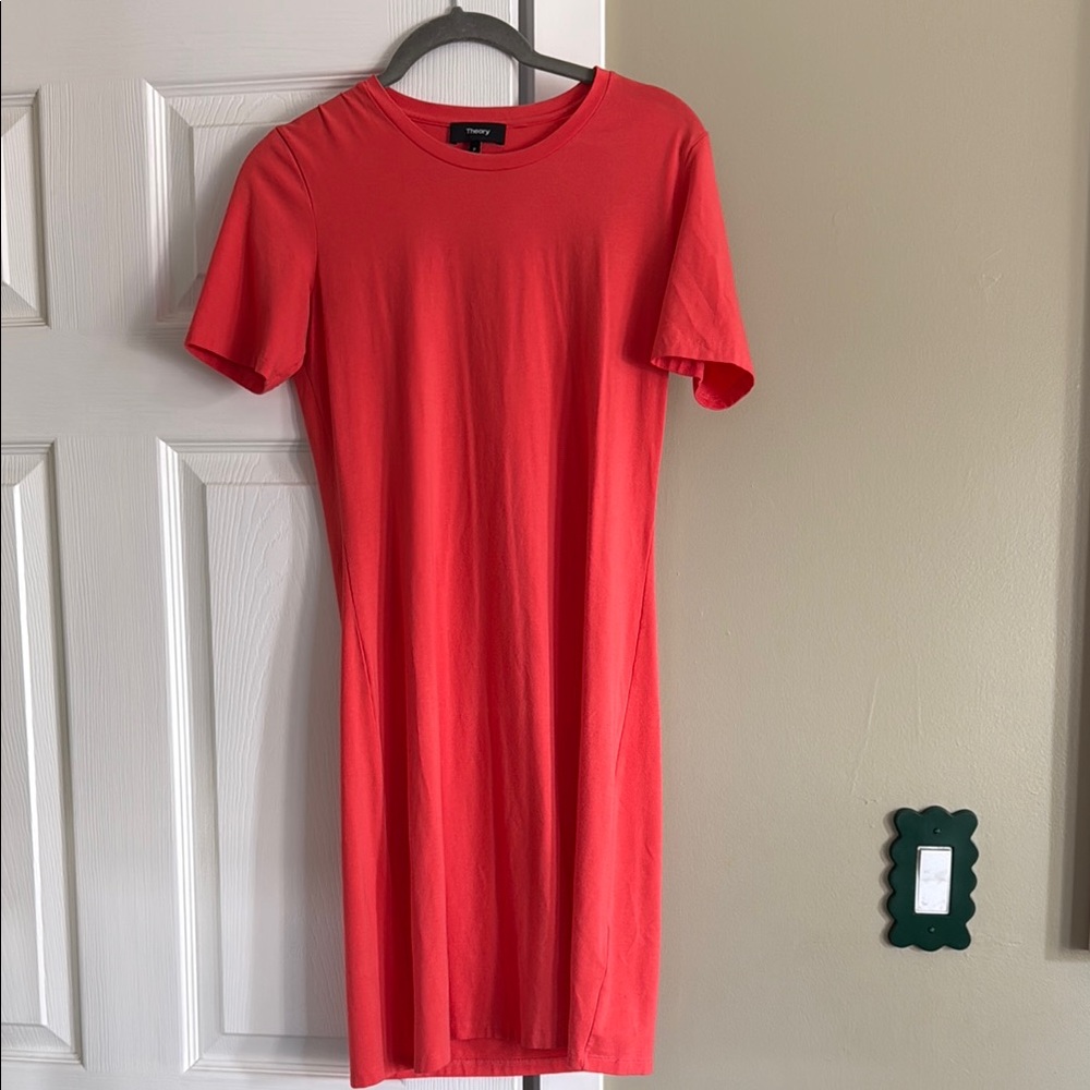 Theory pink salmon coral Short Sleeve t-shirt Dress size p XS